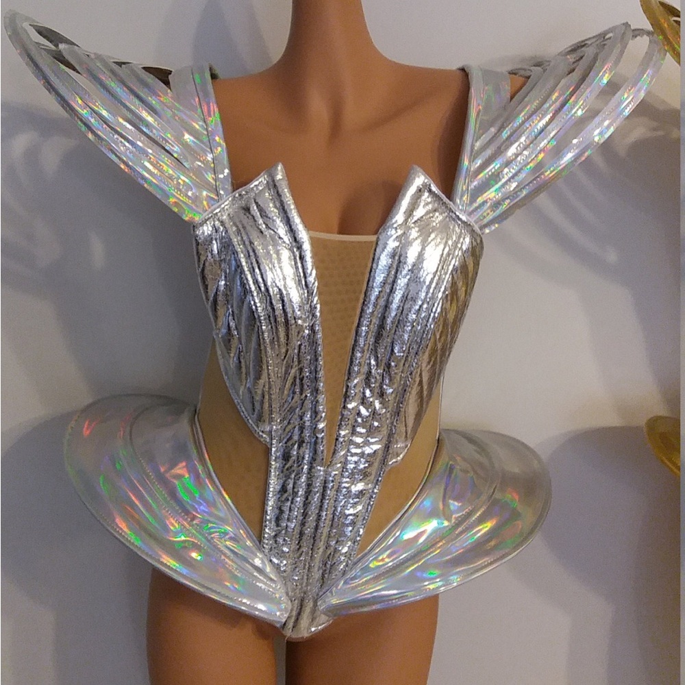 Futuristic alien robot costume